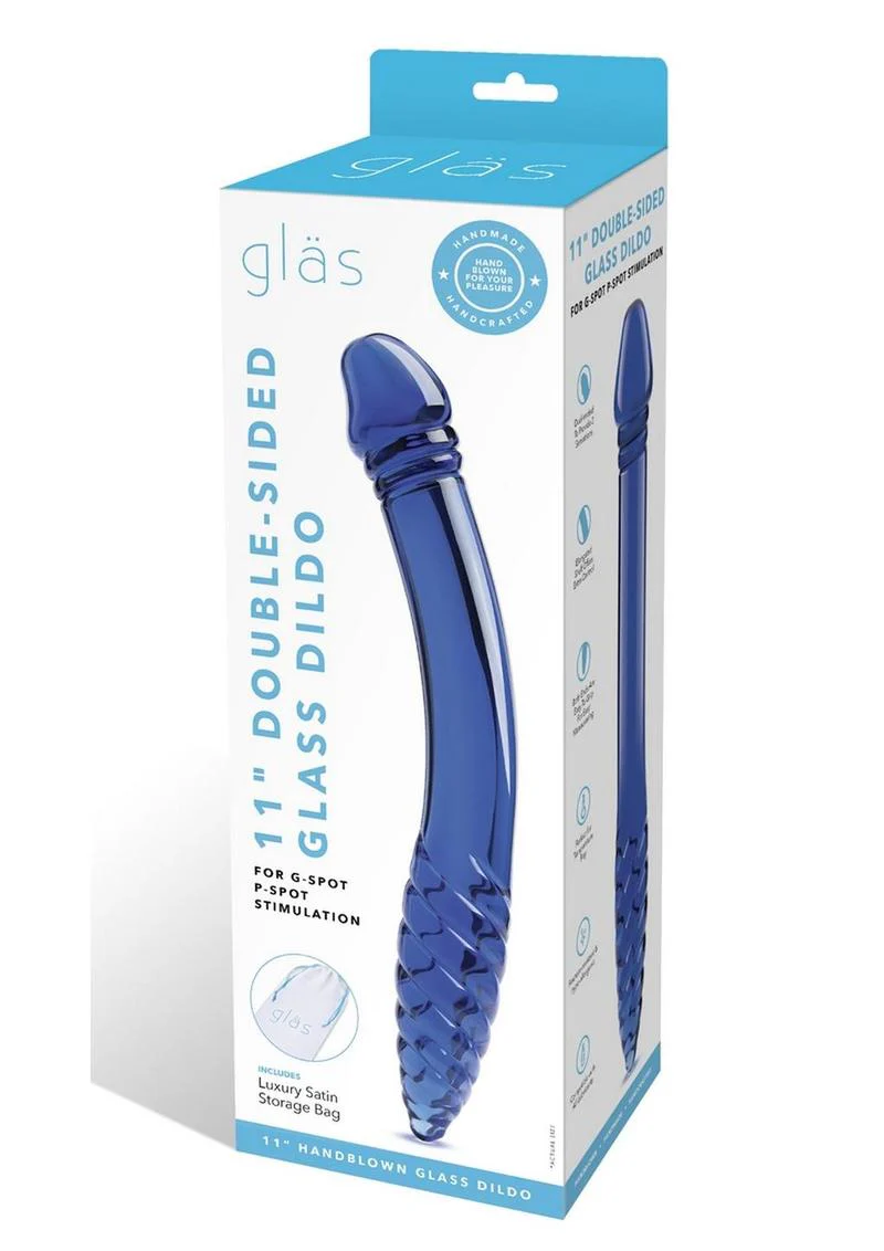 Glas Double Sided Blue Glass Dildo for G-Spot And P-Spot - Image 4
