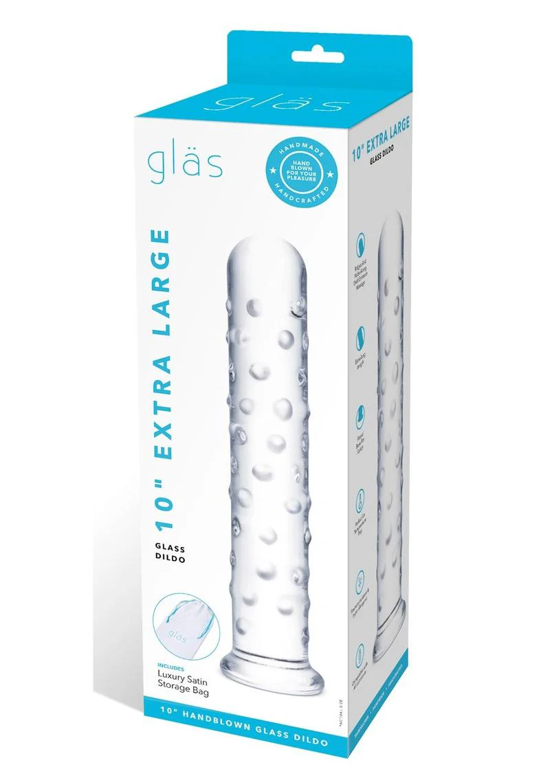 Glas Extra Large Glass Dildo With Luxury Satin Storage Bag - Image 4