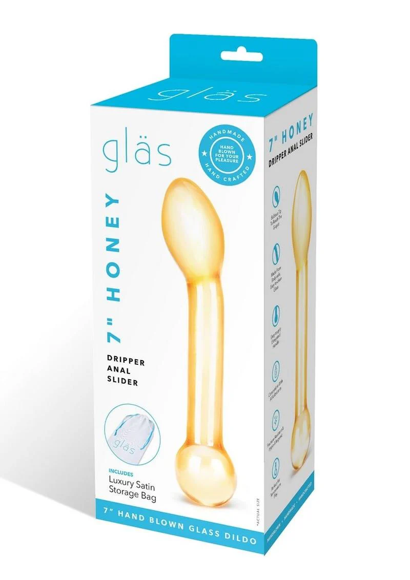Glas Honey Dripper Hand Blown Glass Dildo - Image 4