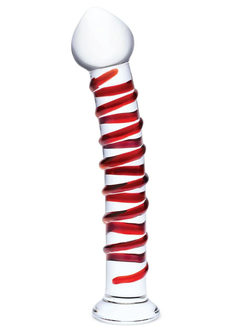 Glas Mr. Swirly Glass Dildo With Luxury Satin Storage Bag