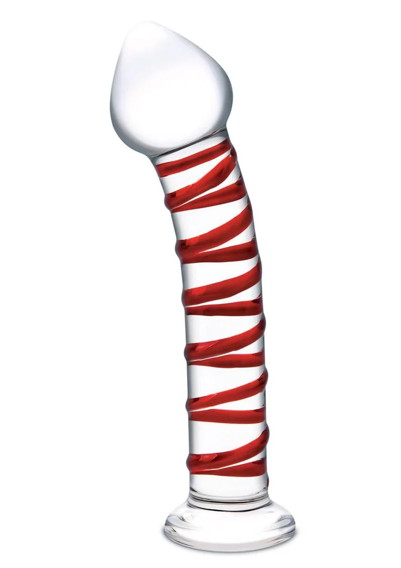 Glas Mr. Swirly Glass Dildo With Luxury Satin Storage Bag - Image 4