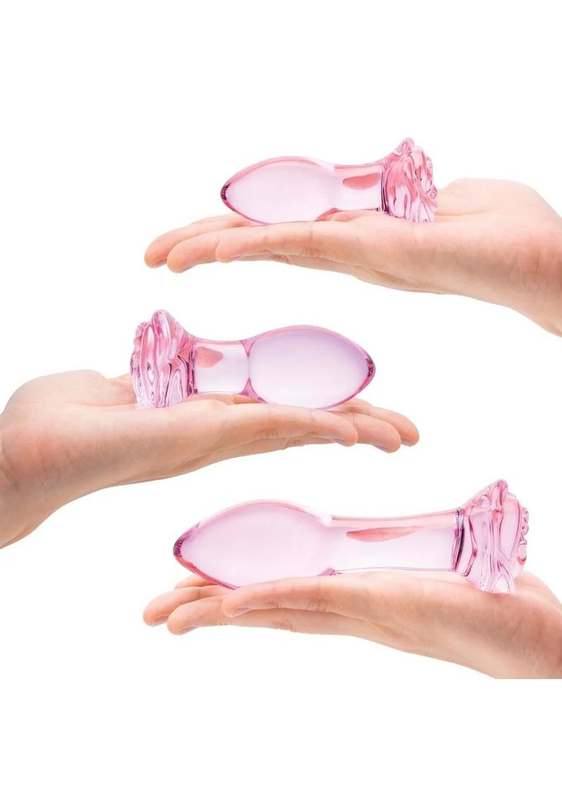 Glas Rosebud 3-Piece Glass Butt Plug Set - Image 3