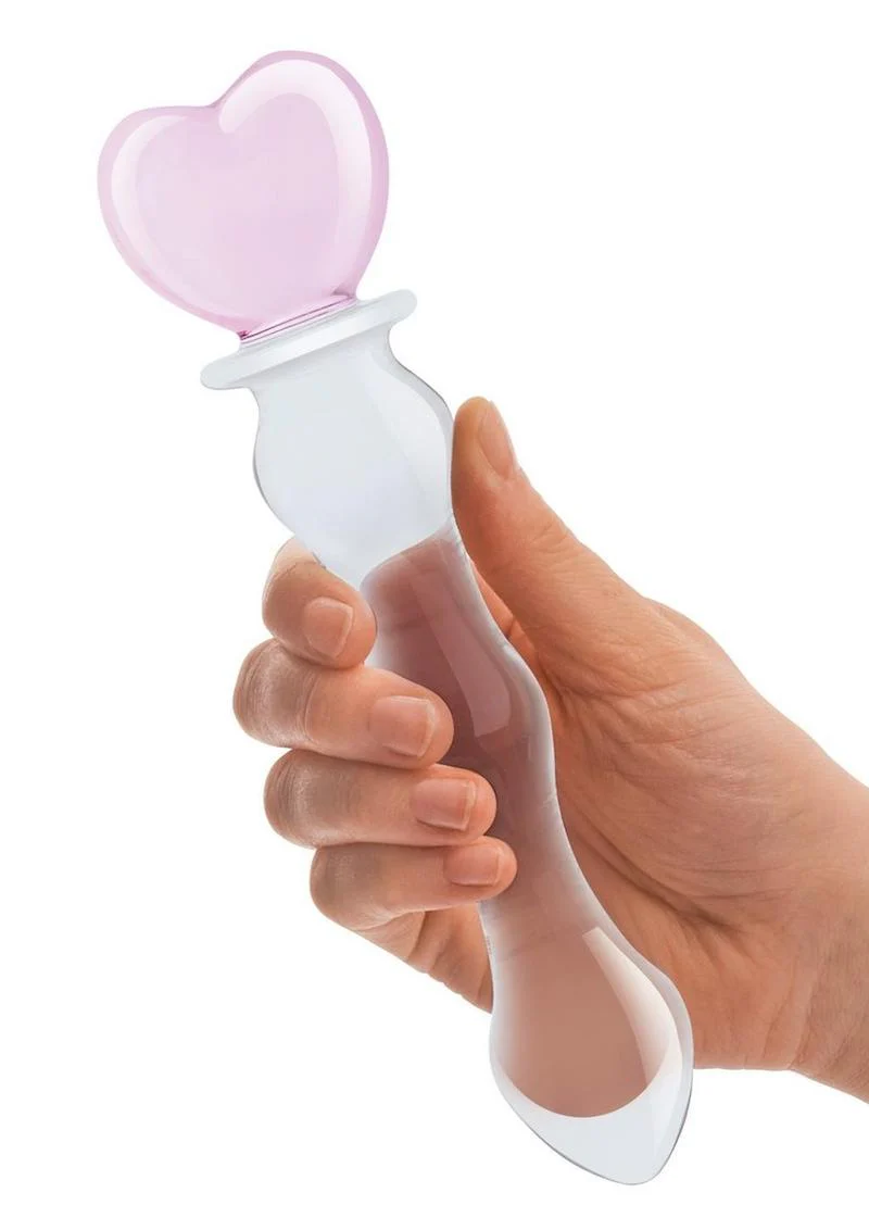 Glas Sweetheart Hand Blown Glass Dildo With Satin Storage Bag - Image 2