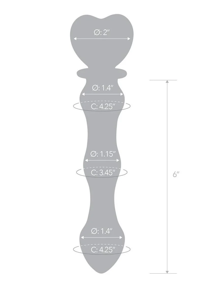Glas Sweetheart Hand Blown Glass Dildo With Satin Storage Bag - Image 3