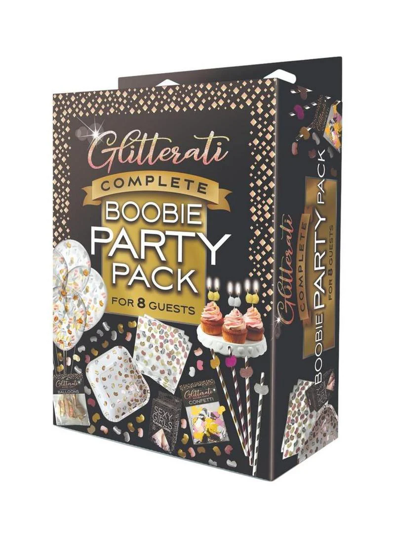 Glitterati Complete Boobie Party Pack Adult Party Kit for 8 Guests