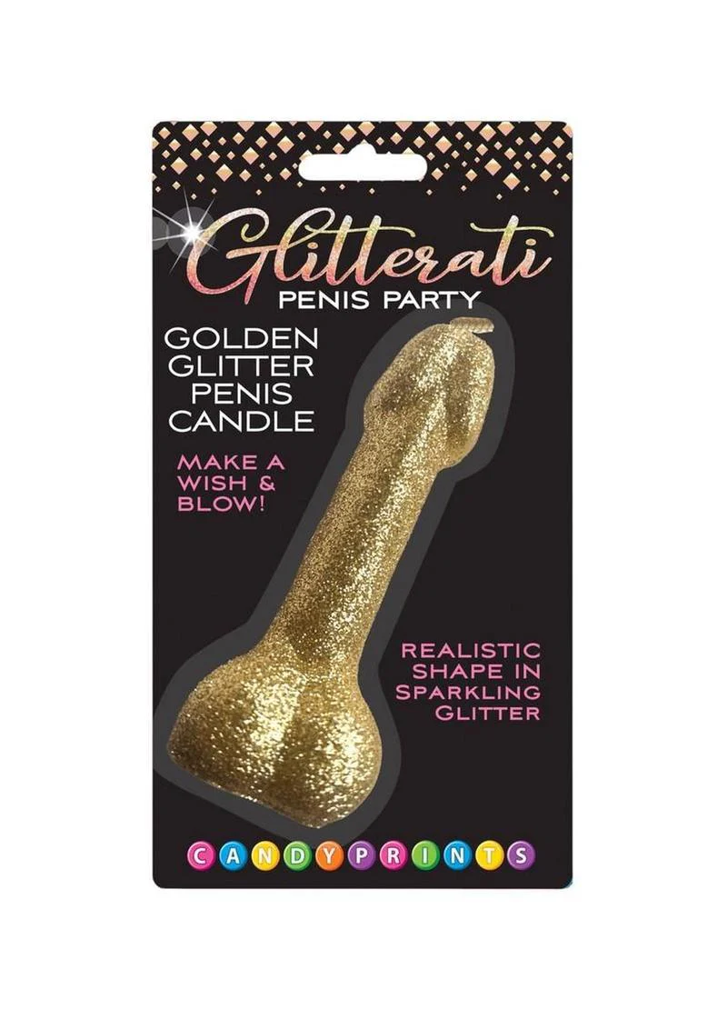 Glitterati Golden Penis Candle - Image 2