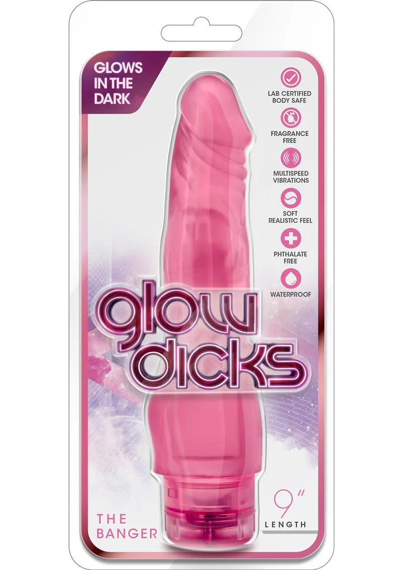 Glow Dicks The Banger Glow in the Dark Vibrating Dildo - Image 3