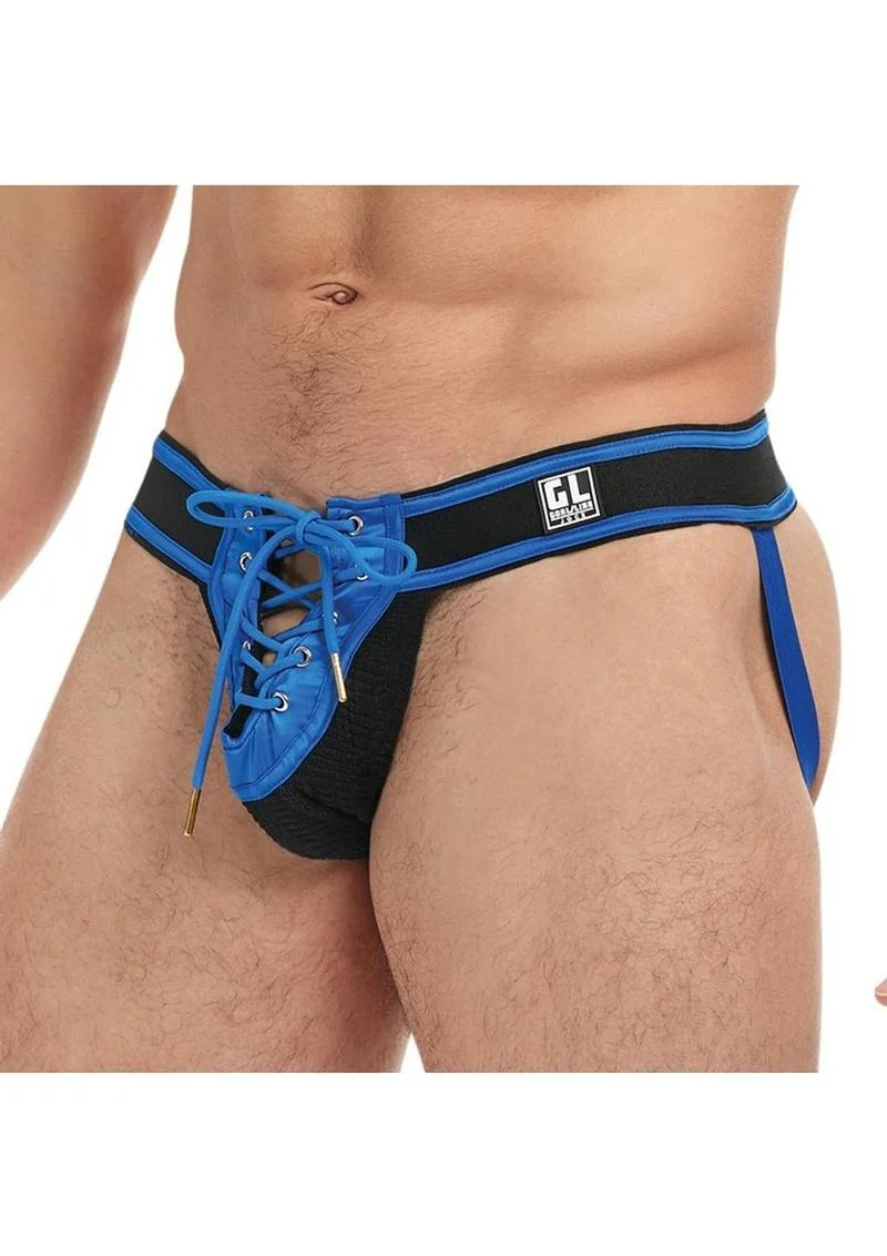 Goal Line Lace-Up Jockstrap (S/M) - Red - Image 5