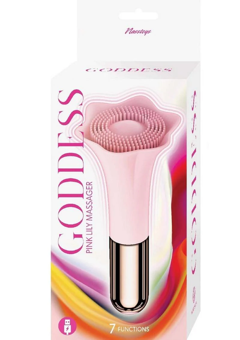 Goddess Pink Lily Rechargeable Silicone Massager - Image 4