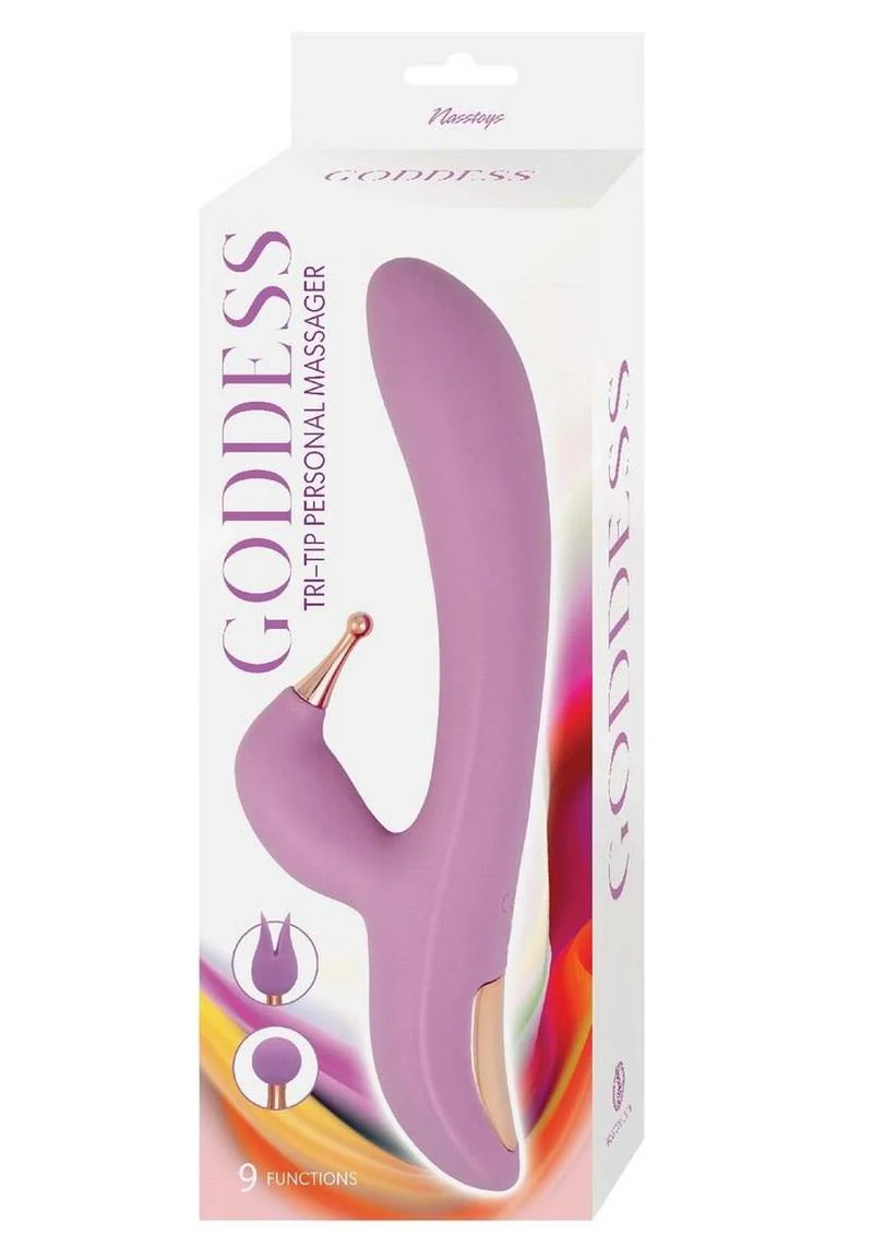 Goddess Tri-Tip Rechargeable Silicone Rabbit Vibrator - Image 7