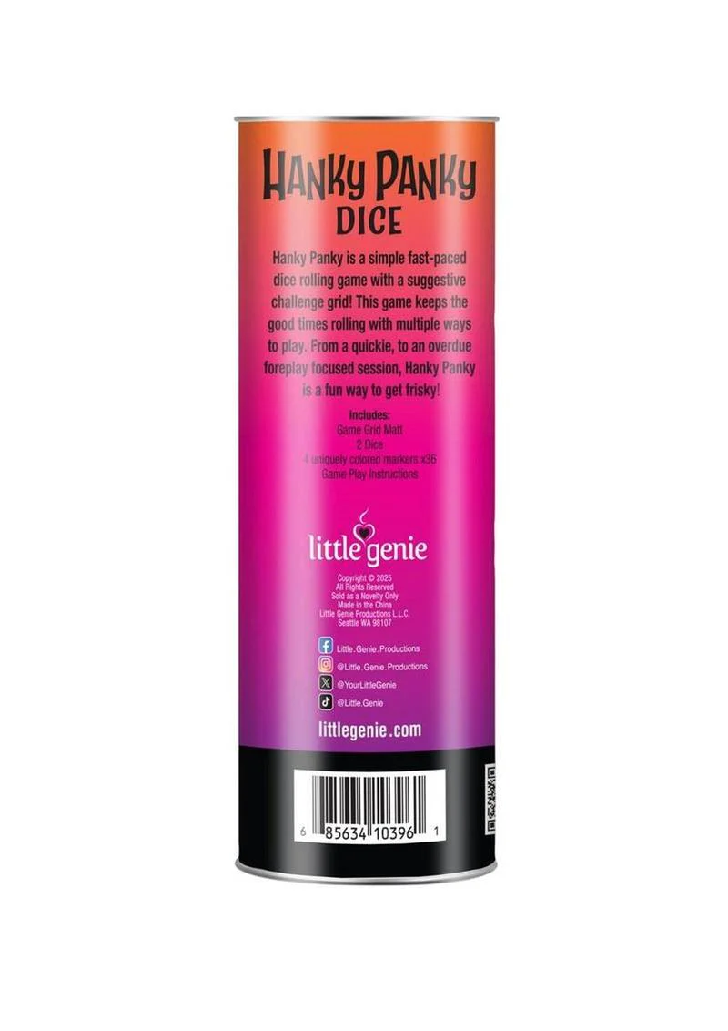 Hanky Panky Dice Game A Risqué Dice Game Adults - Image 3