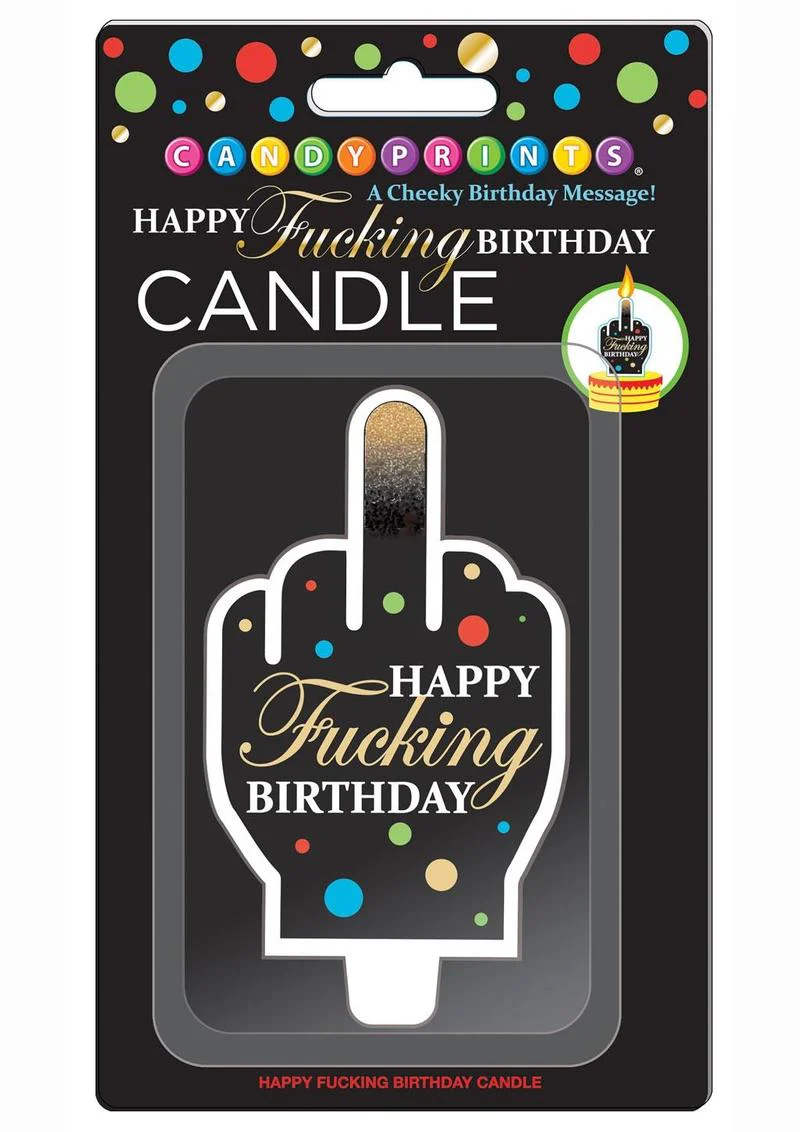 Happy Fucking Birthday FU Finger Candle Cheeky Fun - Image 2