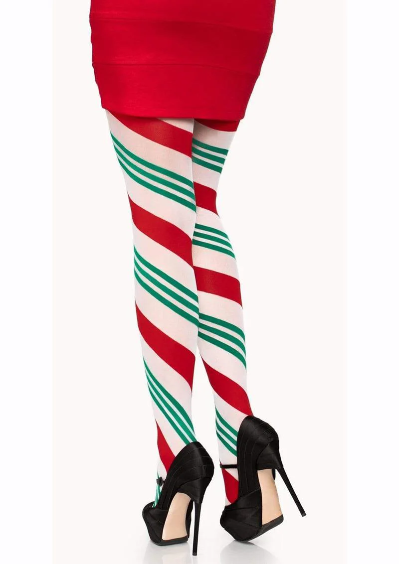 Holiday Ribbon Striped Tights - Image 2