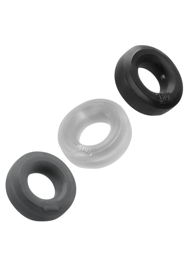 Hunky Junk HUJ3 Versatile 3-Pack Silicone Cock Ring - Image 2