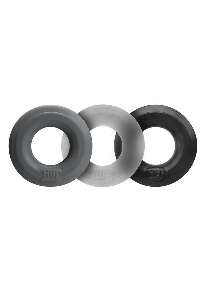 Hunky Junk HUJ3 Versatile 3-Pack Silicone Cock Ring - Image 3