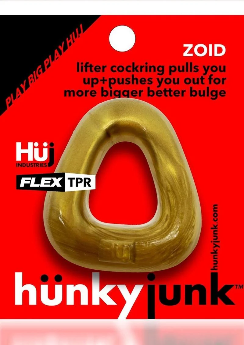 HunkyJunk Zoid Trapezoid Lifter Cockring Bronze Flex - Image 4