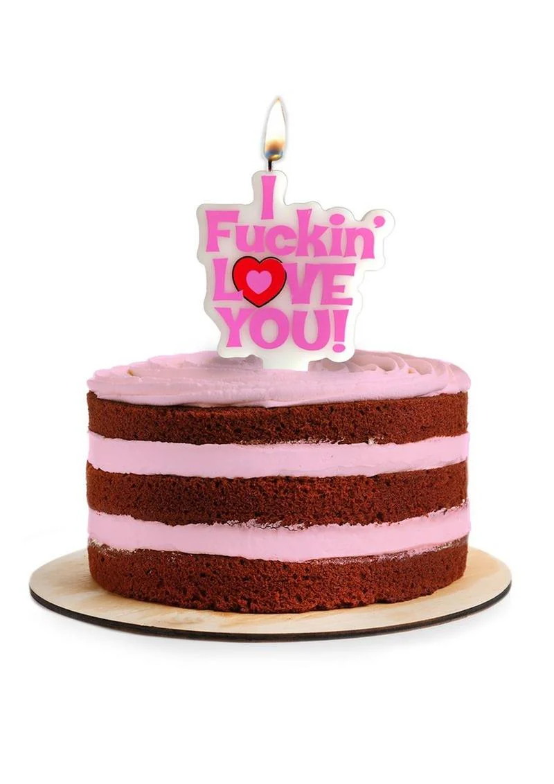 I Fuckin' Love You Party Candle Fun Playful Candle for Celebrations