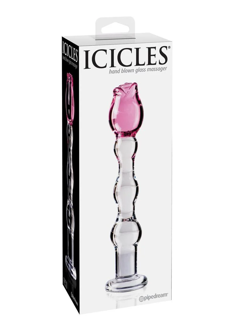 Icicles Ergonomic Shape And Hand Blown Glass Massager - Image 2