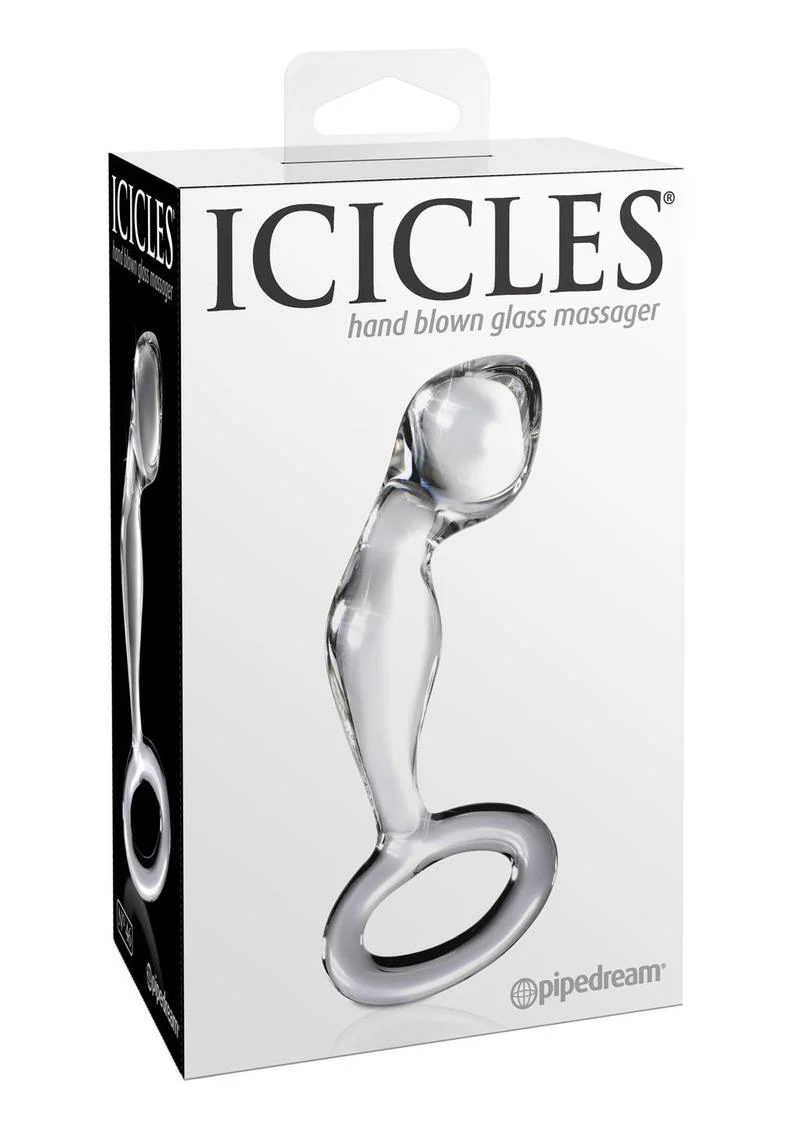 Icicles No. 46 Hand Blown Glass And Sturdy Base Anal P-Spot Plug - Image 3