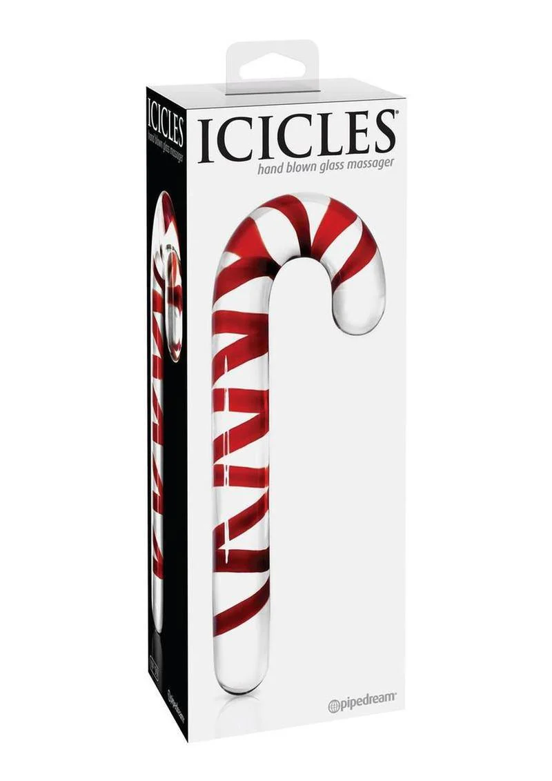 Icicles No. 59 Candy Cane Glass Massager Elegant Hand-Blown - Image 3