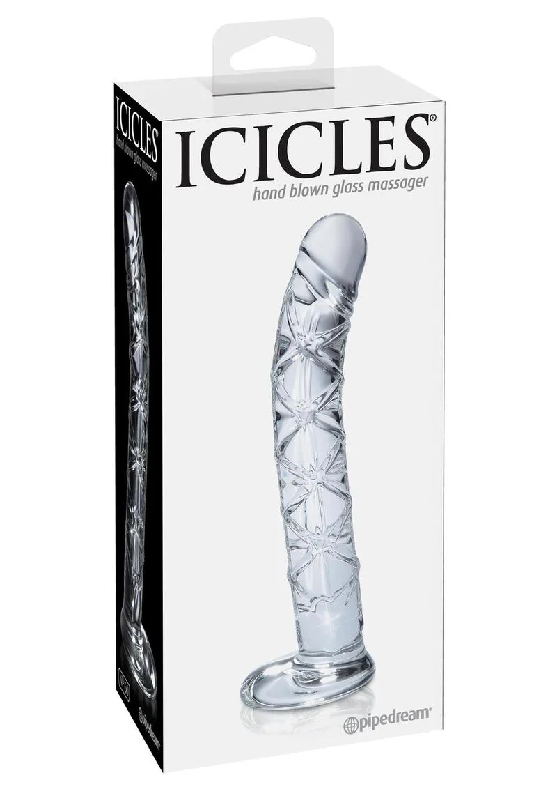 Icicles No. 60 Glass G-Spot and P-Spot Dual Stimulation Dildo - Image 3