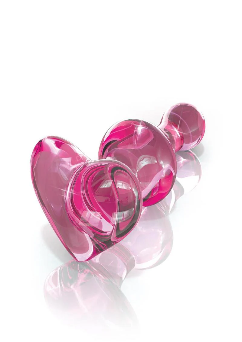 Icicles No. 75 Beaded Heart Shaped Glass Anal Plug - Image 2