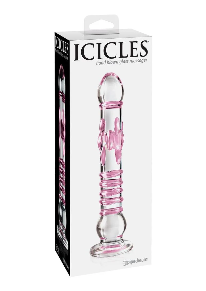 Icicles Textured And Hand-Blown Glass Massager - Image 3