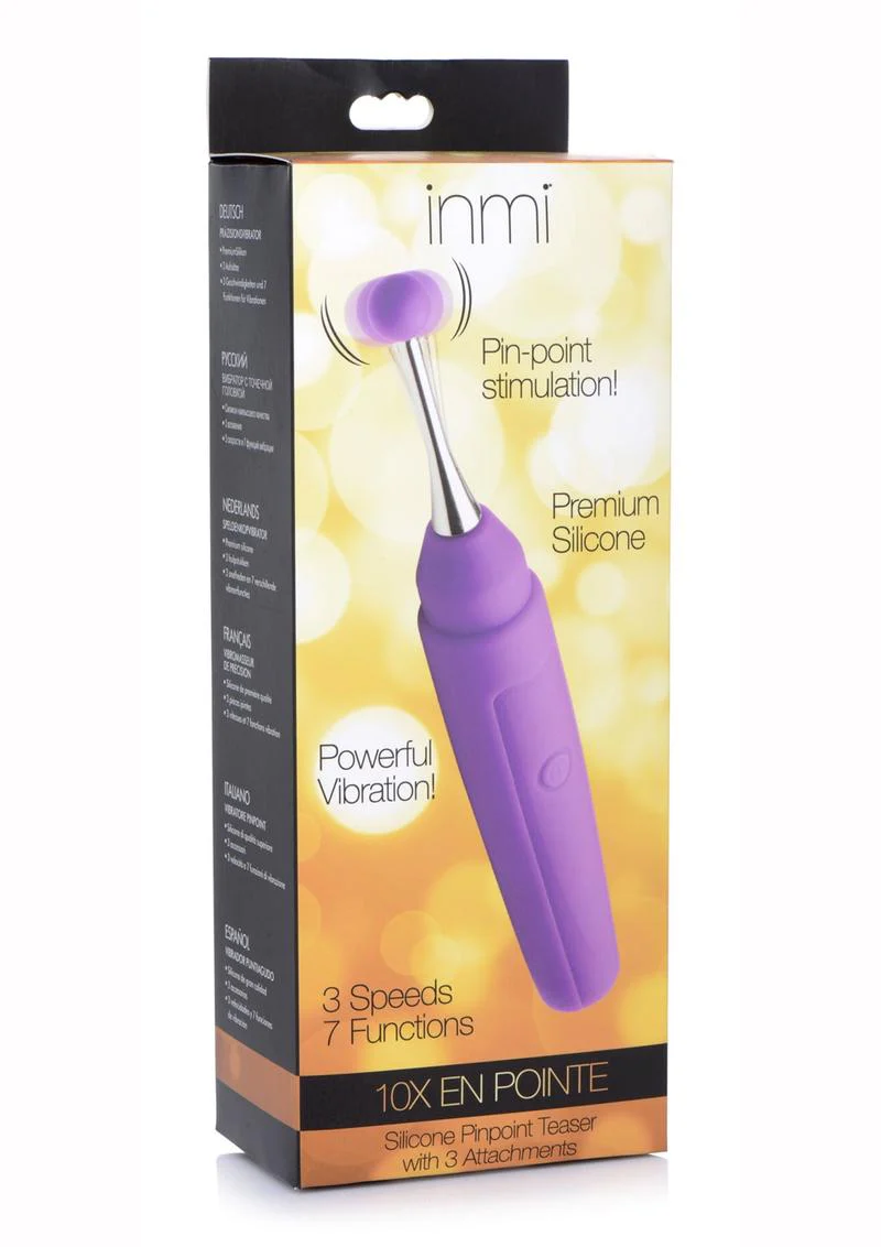 Inmi 10X En Pointe Silicone Pinpoint Teaser Rechargeable Vibrator - Image 4