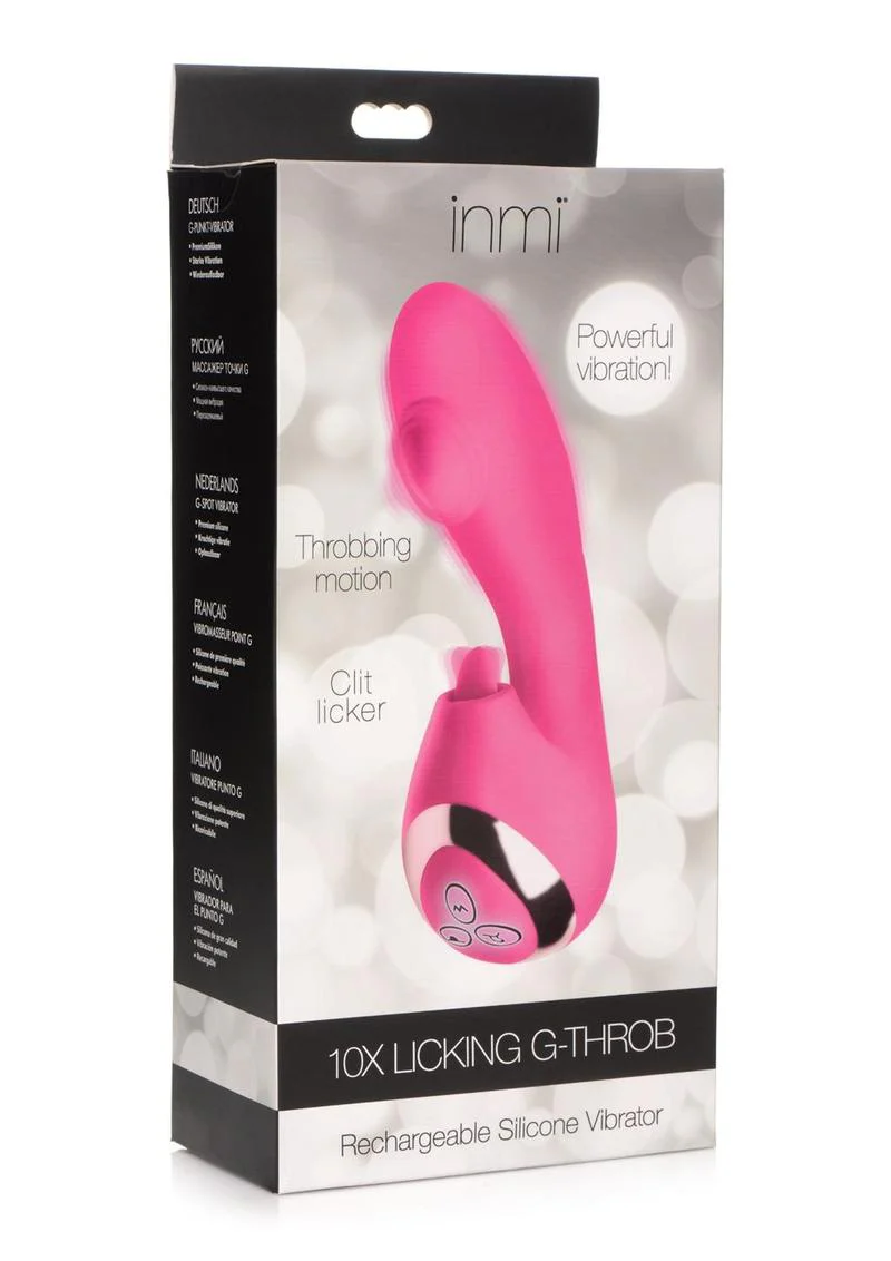 Inmi Lick-n-Throb G-Spot Silicone Rabbit Vibrator - Image 4