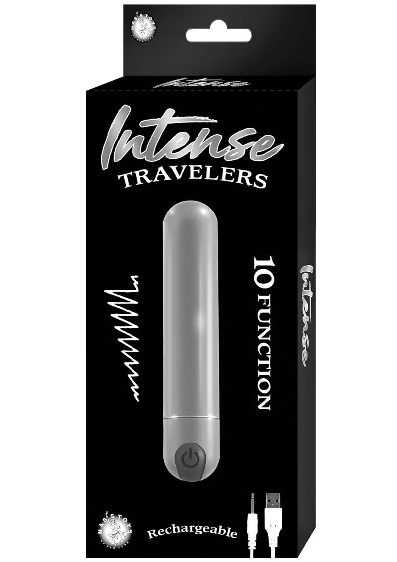 Intense Travelers Aluminum Rechargeable Vibrator - 10 Function - Image 4