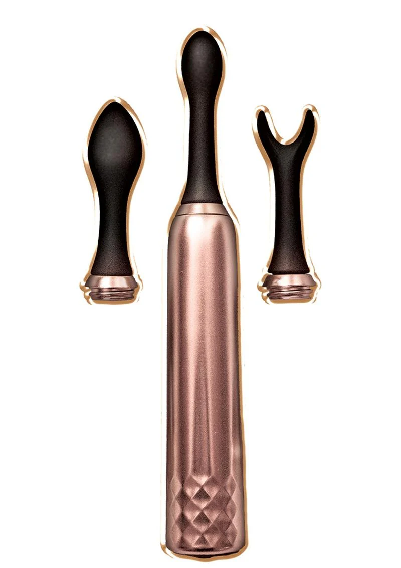 Intense Triple Tip Massager Silicone Rechargeable Set with 3 Functions