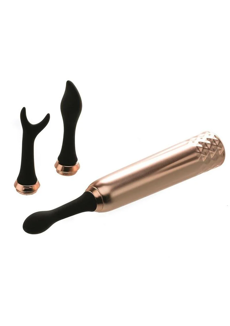 Intense Triple Tip Massager Silicone Rechargeable Set with 3 Functions - Image 3