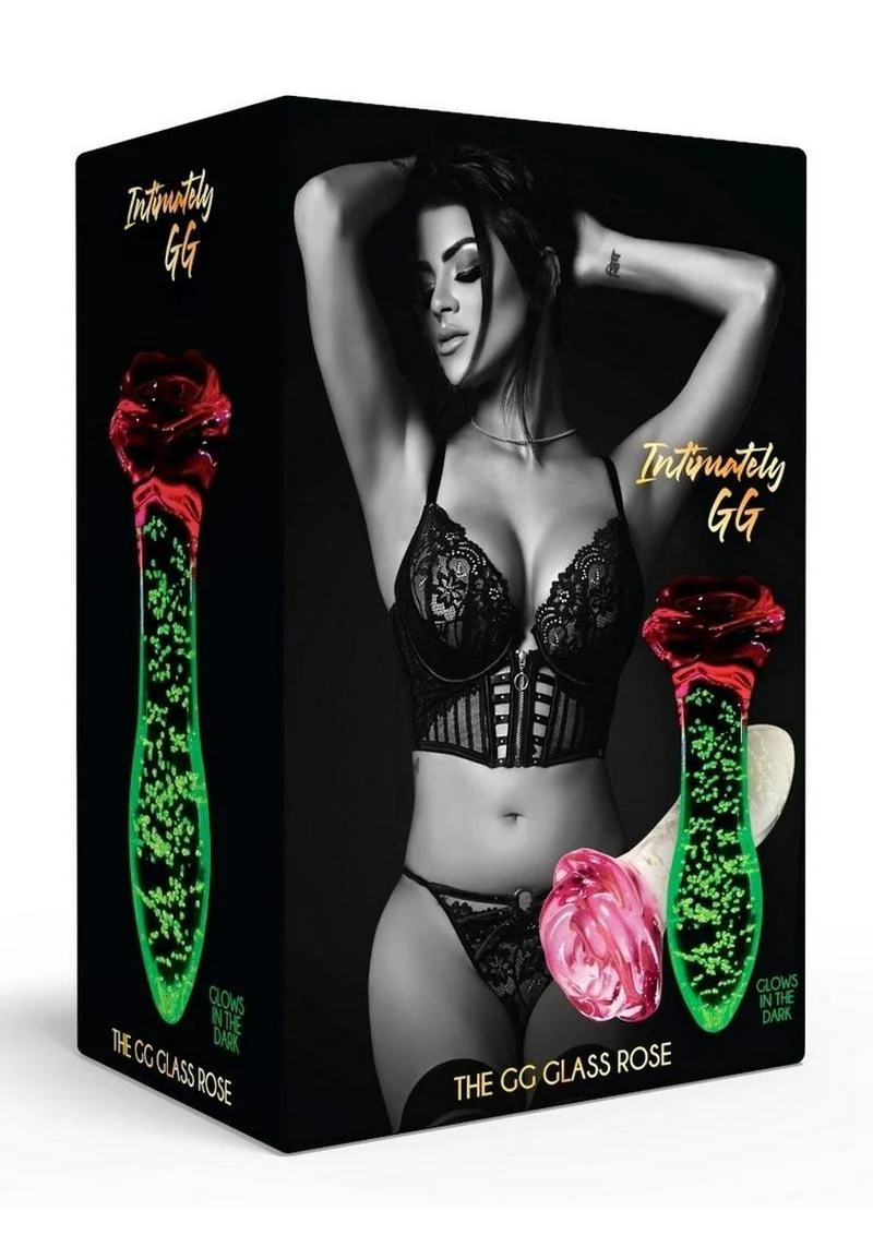 Intimately GG The GG Glass Rose Glows Dark Vibrator - Image 2