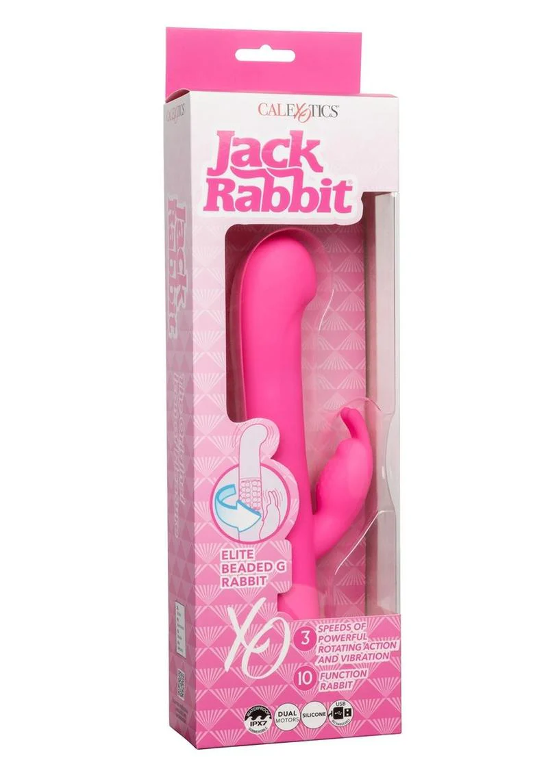 Jack Rabbit Elite Beaded G Rabbit Silicone Rechargeable Vibrator - Image 4