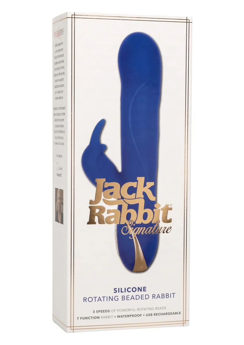 Jack Rabbit Signature Rotating Beaded Rabbit Silicone Vibrator - Image 4