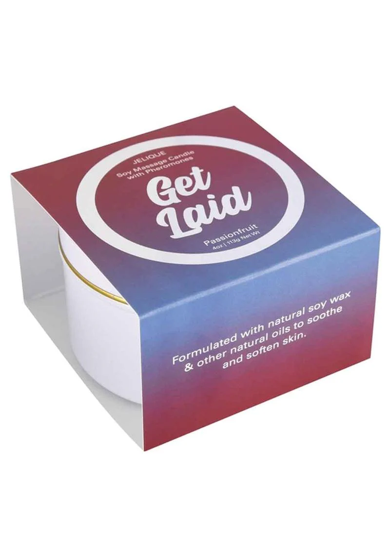 Jelique Get Laid Soy Massage Candle with Pheromones - Image 3