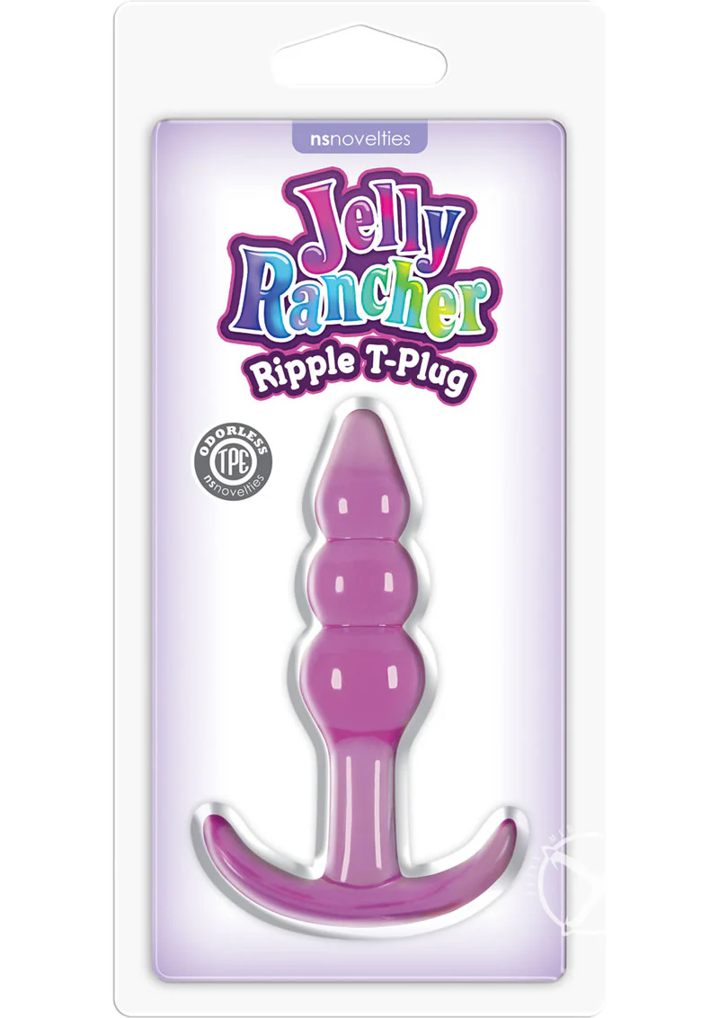 Jelly Rancher Ripple T Plug Clear Odorless TPE - Image 4