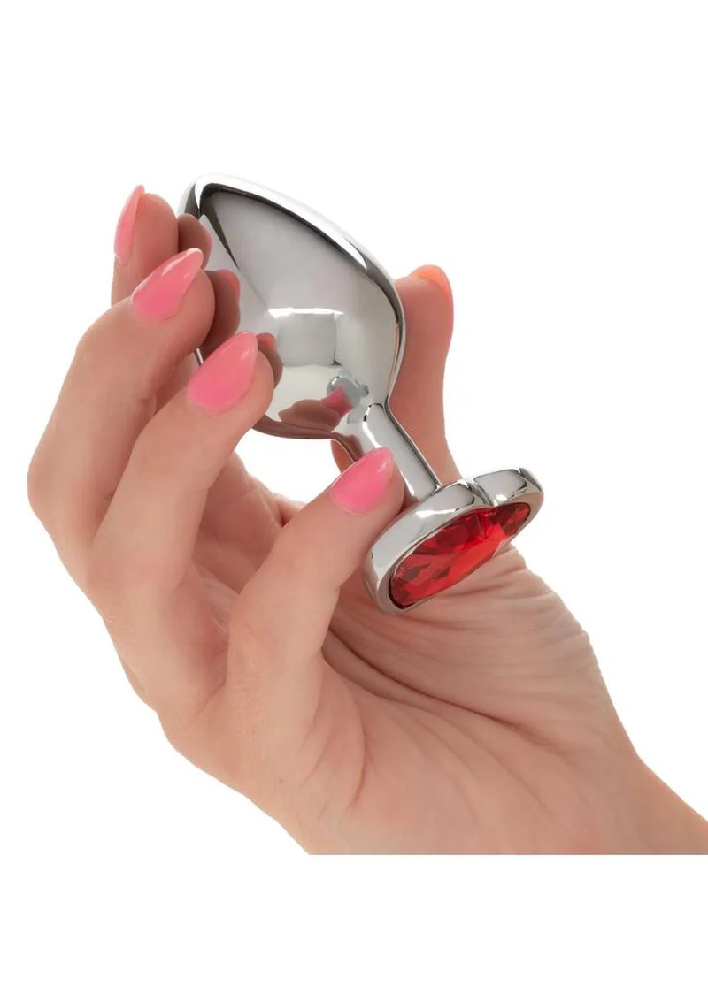 Jewel Ruby Heart Aluminum Anal Plug - Image 6