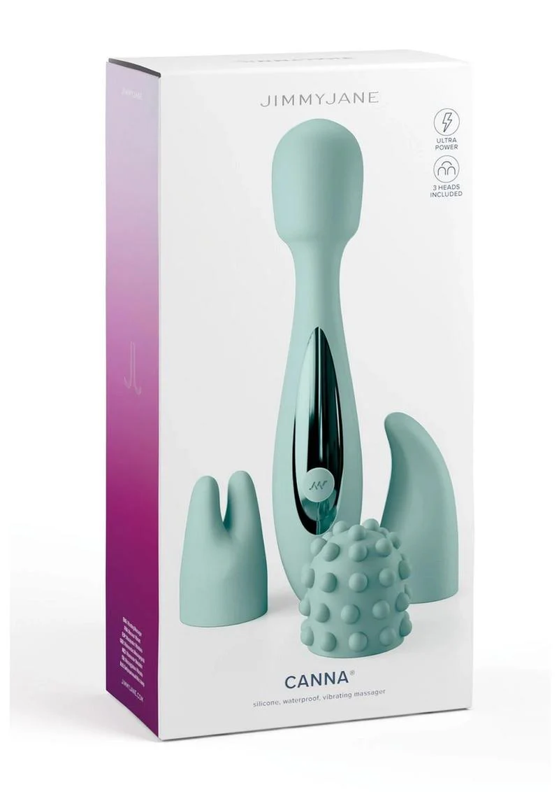 JimmyJane Canna Rechargeable Silicone Vibrating Massager 3 Heads - Image 4