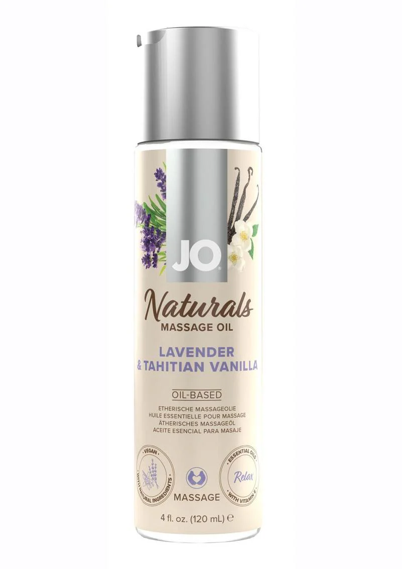 JO Naturals Lavender Vanilla Relaxing Massage Oil