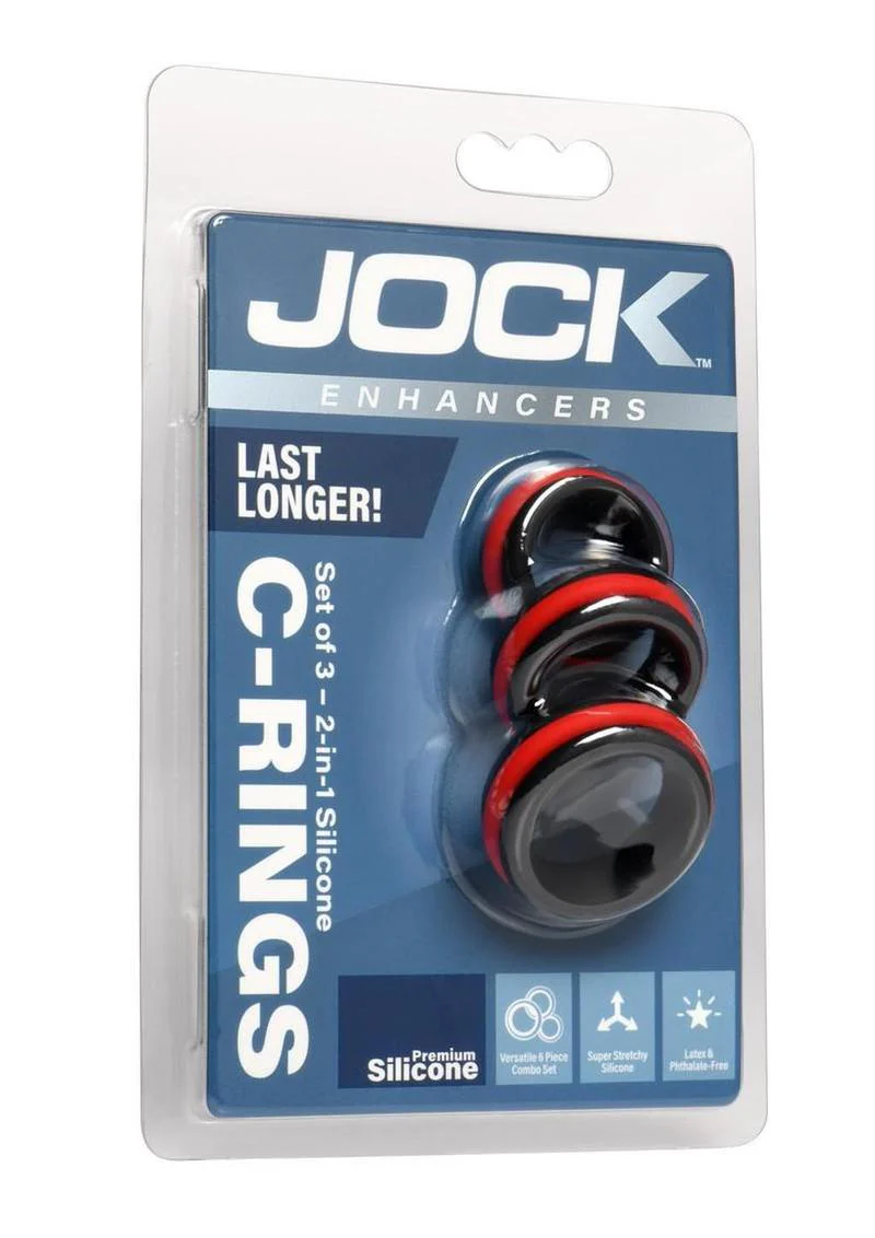 Jock 2-in-1 Silicone Cock Ring Set - Image 4