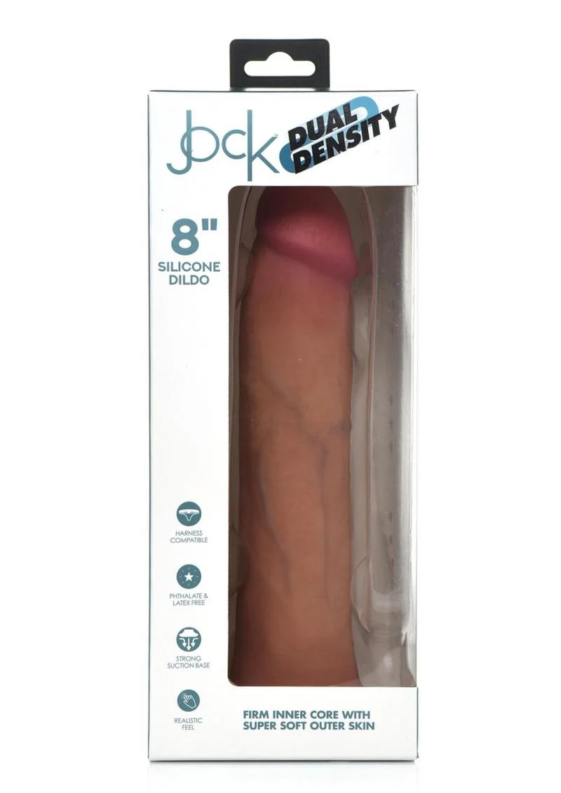 Jock Dual Density Silicone Dildo 8-Inch - Vanilla - Image 4
