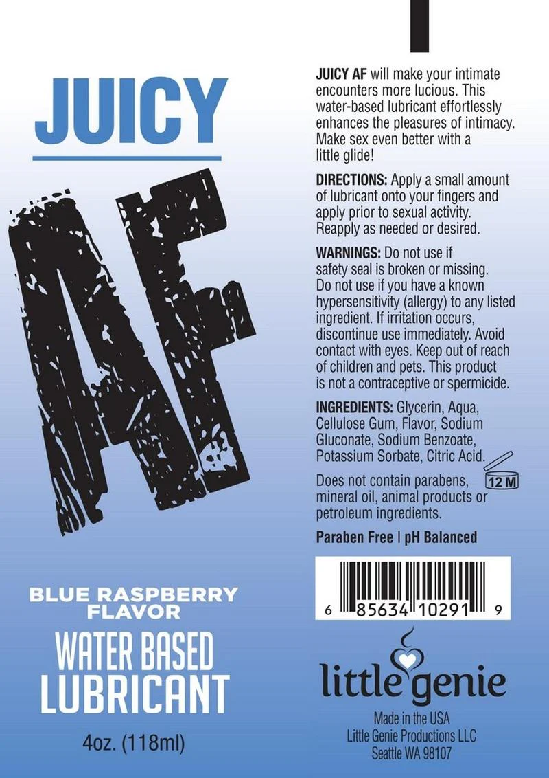 Juicy AF Blue Raspberry Water Based Lubricant - Image 3