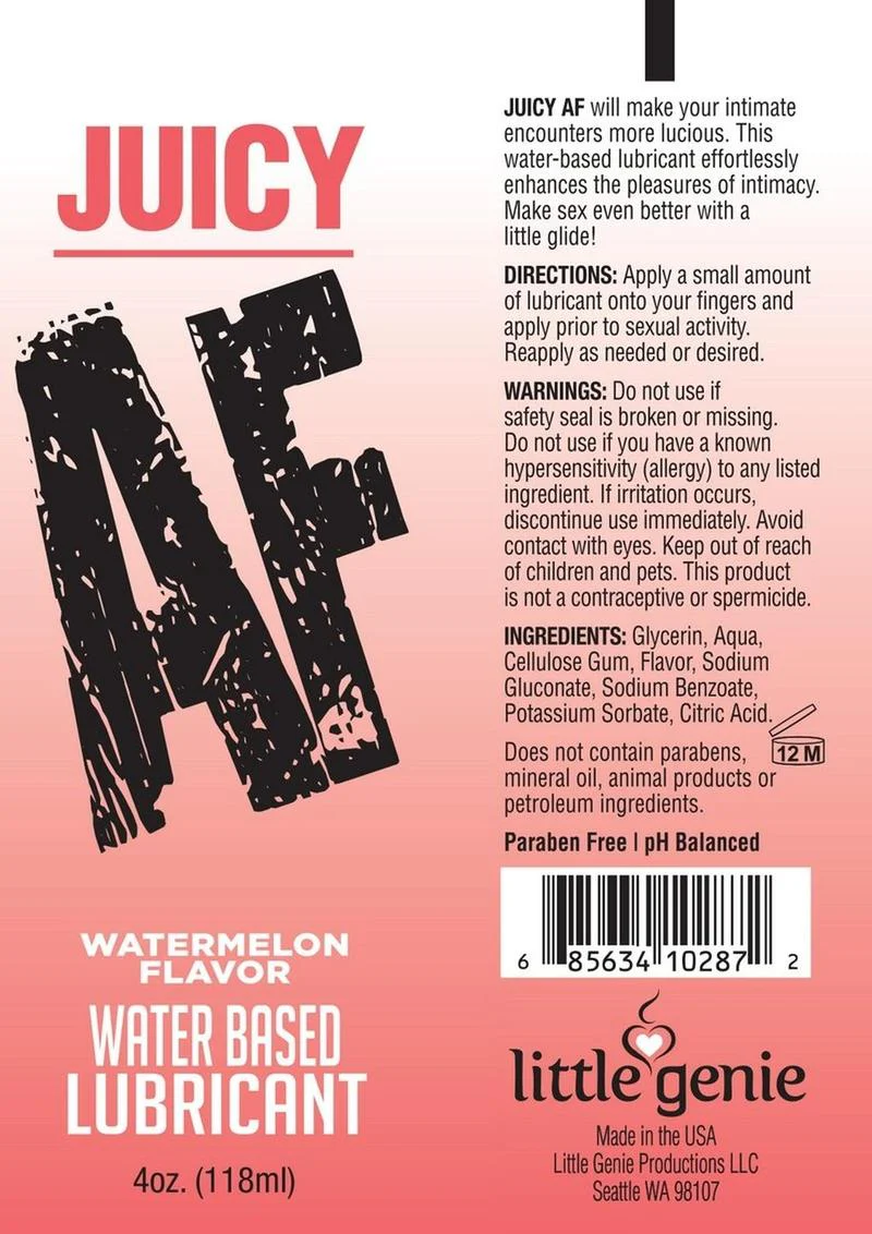 Juicy AF Watermelon Flavored Water Based Lubricant - Image 4