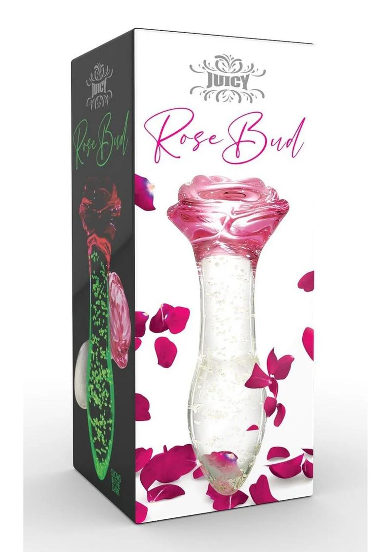 Juicy Glass Rose Glow In The Dark Butt Plug - Image 4