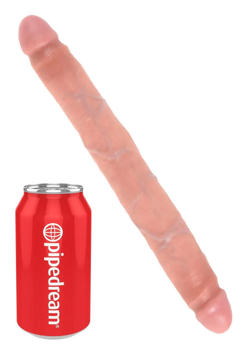 King Cock 12 Inch Slim Double Dildo Flexible Realistic Design - Image 4