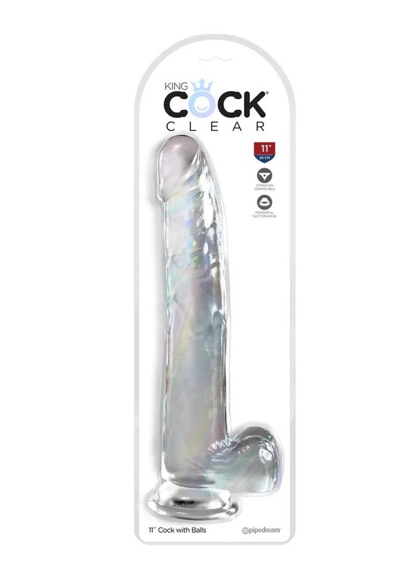King Cock Clear Dildo with Balls - Image 19