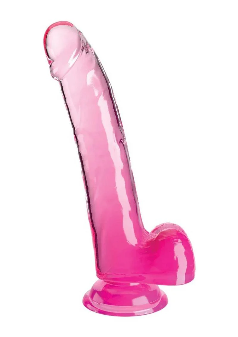 King Cock Clear Dildo with Balls - Image 2