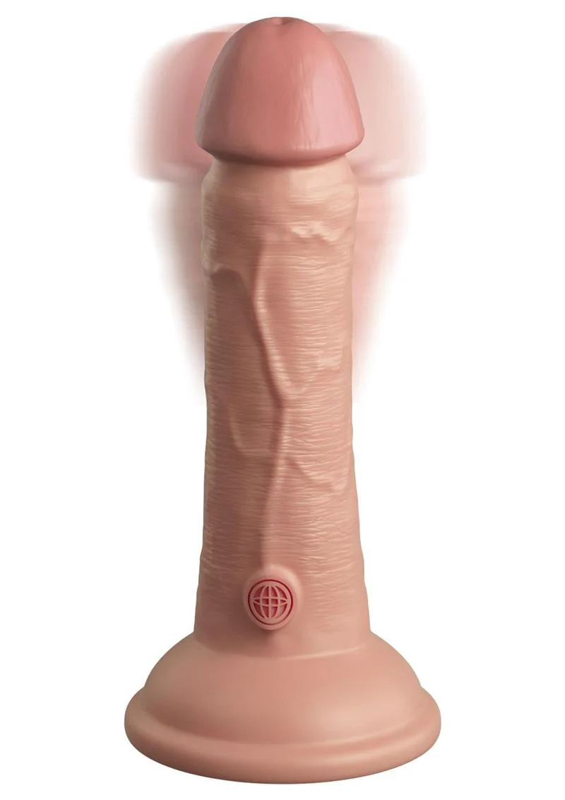 King Cock Elite 6 Inch Vibrating Dual Density Silicone Dildo - Image 3