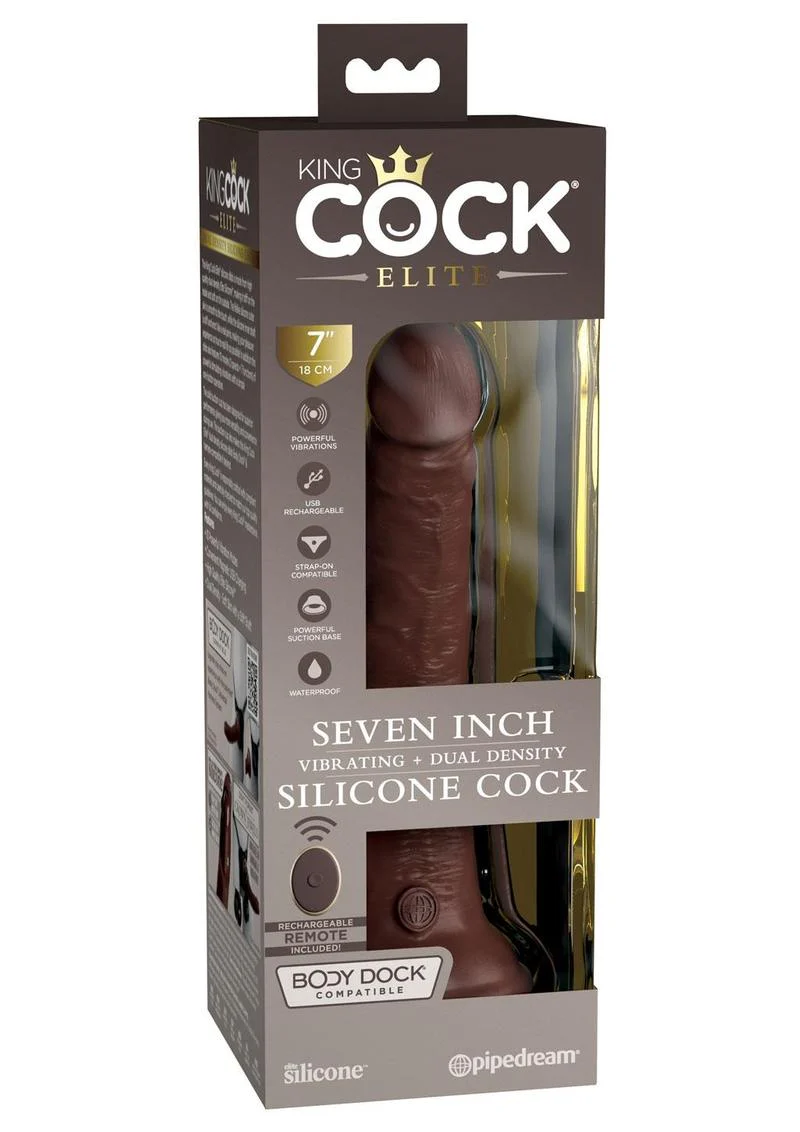 King Cock Elite Dual Density Rechargeable And Vibrating Silicone Dildo - Image 6